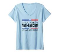 Womens Fight Fascism Resist If You aren't Anti-Fascism What are You V-Neck T-Shirt