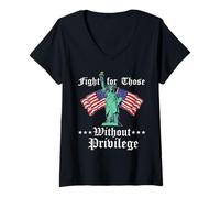 Womens Fight for those without privilege Equality Human Rights V-Neck T-Shirt
