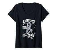 Womens Fighting Brain Cancer and Still This Sexy V-Neck T-Shirt