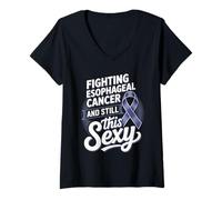 Women's Fighting Esophageal Cancer and Still This Sexy V-Neck T-Shirt