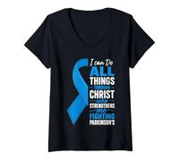 Women's Fighting Parkinson's V-Neck T-Shirt