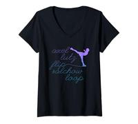 Women's Figure Skating T Shirt V-Neck T-Shirt