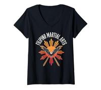 Womens Filipino Martial Arts Arnis Eskrima Kali FMA V-Neck T-Shirt