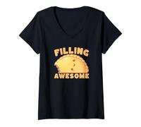 Women's Filling Awesome Empanada Pun Food Lover V-Neck T-Shirt