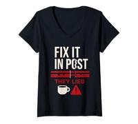Womens Film School Graduate Indie Filmmaker Screenwriter Humor V-Neck T-Shirt