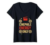 Womens Film School Graduate Indie Filmmaker Screenwriter Humor V-Neck T-Shirt