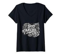 Women's Filmmaking Graphic Apparel for Editors Videographers V-Neck T-Shirt