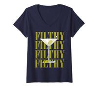 Womens Filthy Martini Cocktail Funny Dirty Martini Drinking V-Neck T-Shirt