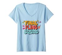 Women's Final Fling Squad Bachelorette Party Tee V-Neck T-Shirt