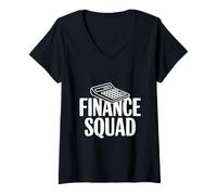Women's Finance Squad: Teamwork Makes the Dream Work V-Neck T-Shirt