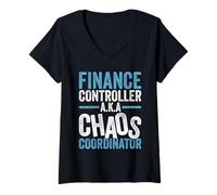 Women's Financial Controlling Finance Team Finance Controller V-Neck T-Shirt