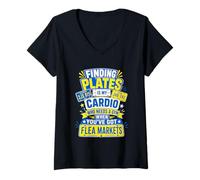 Women's Finding Plates Cardio Flea Market V-Neck T-Shirt