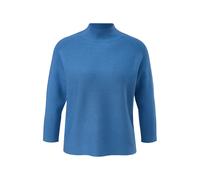 Women's Fine Knit Funnel Neck 3/4 Sleeve Jumper COMMA Bleu 36