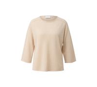 Women's Fine Knit Mixed Linen Raglan Sleeve Crew Neck Top COMMA Beige 44