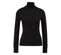 Women's Fine Knit Roll Neck Pullover with Slits at the Sleeves COMMA Noir 42