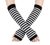 Women's Fingerless Gloves Printed Elbow Length Knitted Arm Warmers
