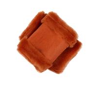 Women's Fingerless Sheepskin Mittens - CHILLI SUEDE / M
