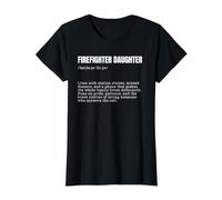 Women's Firefighter Daughter Definition Fire Dept Value Graphic T-Shirt