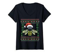 Womens Firefly Catching Fireflies Christmas Ugly Xmas Sweater V-Neck T-Shirt