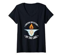 Women's Fireside Reflections by The Lake V-Neck T-Shirt