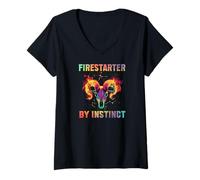 Womens Firestarter by Instinct V-Neck T-Shirt