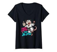 Women's First Coffee Then Jiu Jitsu - Coffee and Jiu Jitsu V-Neck T-Shirt