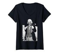 Womens First Doctor Who Actor William Hartnell 1965 V-Neck T-Shirt
