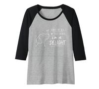 Womens First of All My Dog Thinks I'm A Delight Cute Minimalist Raglan Baseball Tee