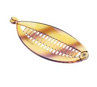 Womens Fish Clip Hair Claw Comb - Charming French Hair Clasp for Girls & Women - Grip Teeth - Resin Material, Eye-catching Design - for Home & Office Use - Coffee