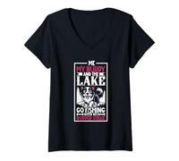 Womens Fishing and Border Collie V-Neck T-Shirt