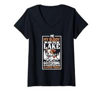 Womens Fishing and Plummer Terrier V-Neck T-Shirt