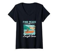 Womens Fishing at Lough Erne V-Neck T-Shirt