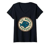 Womens Fishing Kid Family Fishing Trip Matching Fishing Father Son V-Neck T-Shirt