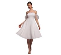 Women's Fishnet Dress Goddiva Midi Blanc 44