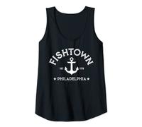 Womens FISHTOWN Philadelphia PA Nautical Design W. Anchor, Est 1729 Tank Top