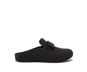 Women's Fit Flop Chrissie II Haus e01 Bow Felt Slippers in Black