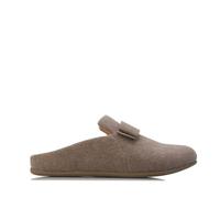 Women's Fit Flop Chrissie II Haus e01 Bow Felt Slippers in Grey