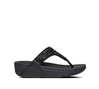 Fitflop Lulu Shimmerfoil Toe-Thong Sandals UK 4 Black