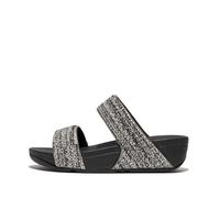 FitFlop Womens Lulu Shimmer Sliders Black Mix 4