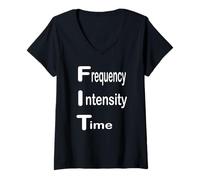 Women's FIT Frequency Intensity Tim Fitness Formula V-Neck T-Shirt