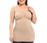 Womens Fit Leotard Shaping Shapewear Slimming Women Plus Size Seamless High Elastic Breastfeeding Vest Fat Mother Feeding On The Open Button Maternity Bra Underwear Sexy Lingerie for (Beige, XXXXXL)