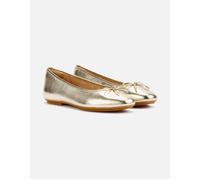 Fitflop Women's DELICATO Bow Soft Metallic-Leather Ballet Flats, Platino, 6 UK