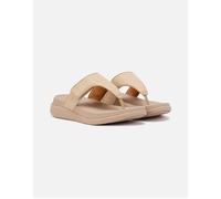Fitflop Women's F-Mode GO Adjustable Flatform Toe-Post Sandals, Beige, 4 UK