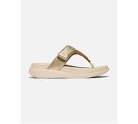 Fitflop Women's F-Mode GO Adjustable Flatform Toe-Post Sandals, Platino, 5 UK