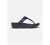 Women's FitFlop LULU CRYSTAL-MIX Womens Toe Post Sandals Midnight Navy - Size: 4