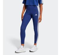 adidas Women's ESSENTIALS 3-STRIPES COTTON LEGGINGS, Dark Blue/White, XS