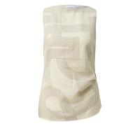 Women's Fitted Linen Blend Boat Neck Tank Top COMMA Blanc 42