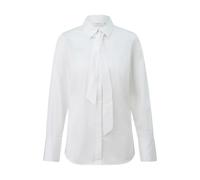 Women's Fitted Poplin Stretch Shirt with Removable Tie COMMA Blanc 46