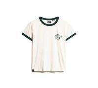 Superdry Athletic Ringer Fitted Short Sleeve T-shirt White M Woman