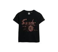 Women's fitted T-shirt Superdry Band Merch Black L